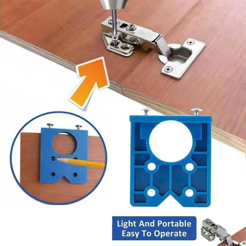 

35mm Concealed Hinge Drilling Jig Guide Locator Woodworking Hole Opener Door Cabinet Hinge Drilling Jig Set Hinge Hole Drilling