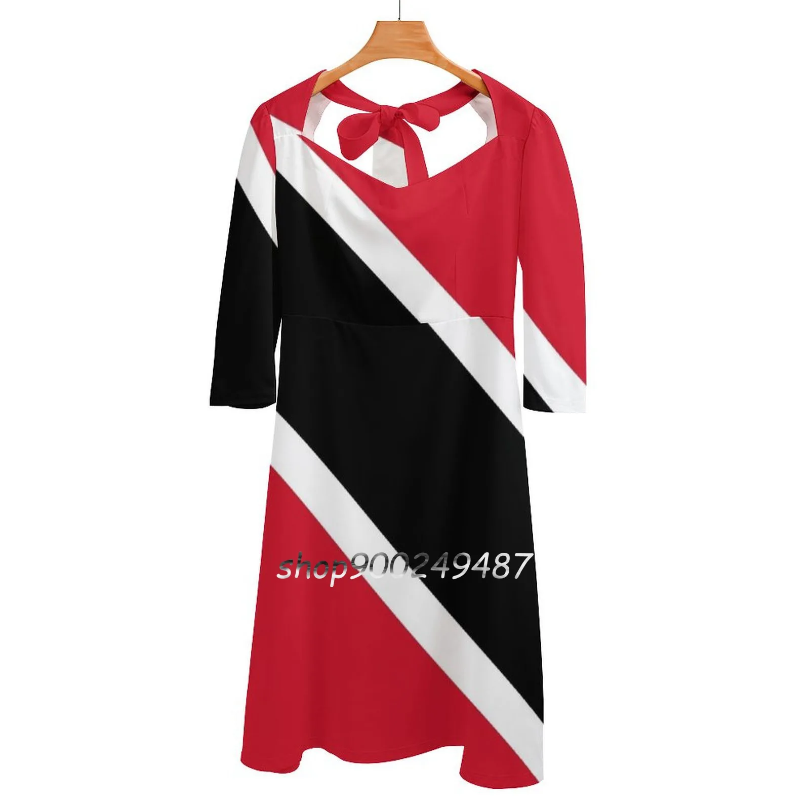 

Женское облегающее платье с флагом Тринидада и Тобаго, элегантное платье с квадратным вырезом, флаги Heraldry World Heraldry