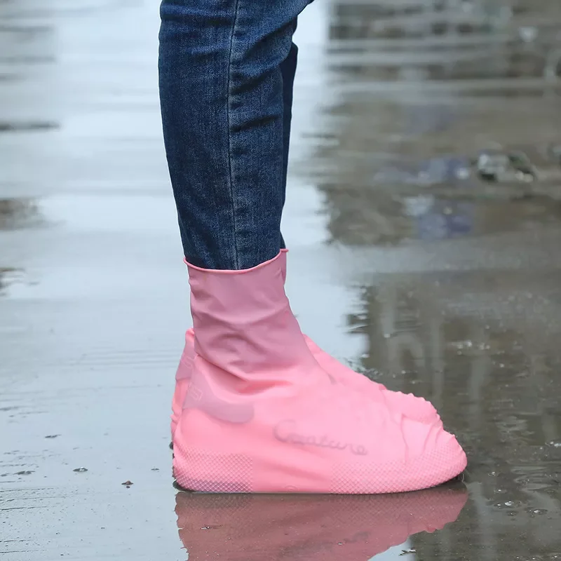 

Rain Boots Waterproof Shoe Cover Silicone Unisex Shoes Protectors Waterproof Non-Slip Shoe Covers Reusable Outdoor Rainy Boots