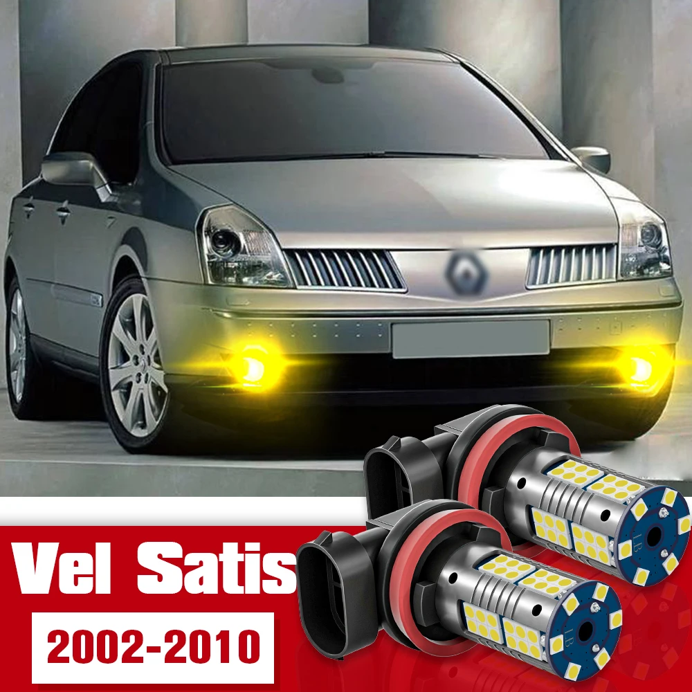 

2pcs Front Fog Light Accessories LED Bulb Lamp For Renault Vel Satis 2002-2010 2003 2004 2005 2006 2007 2008 2009