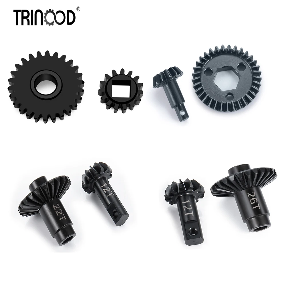 Портальные шестерни TRINOOD 26T + 15T 24T/22T 12T с винтовой осью Overdrive Underdrive для 1/18 AXIAL UTB18