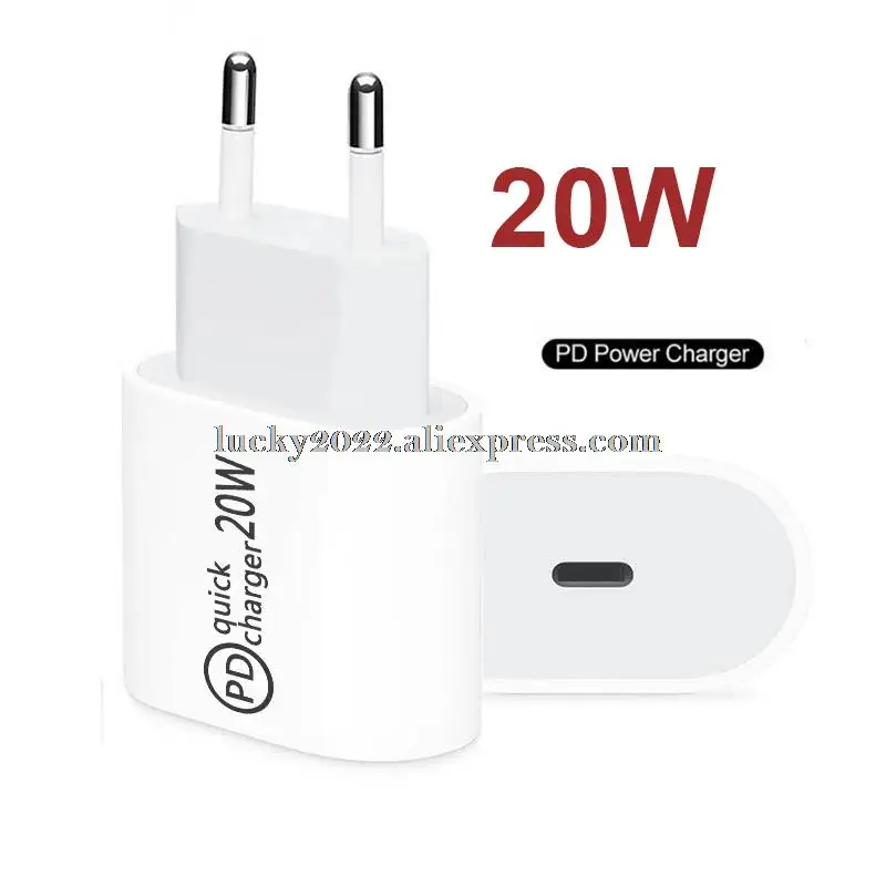 

Зарядное устройство USB Type-C, 20/18 Вт, с вилкой для ЕС/США