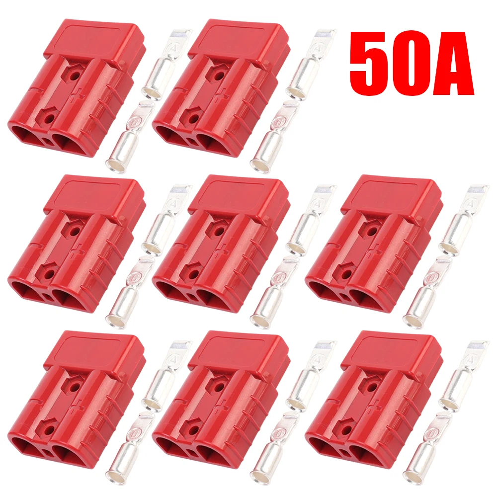 

Разъем для зарядки аккумулятора промышленного вилочного погрузчика, 50 А, огнестойкий ПК, красная медь, посеребренные клеммы, розетка для зарядного устройства