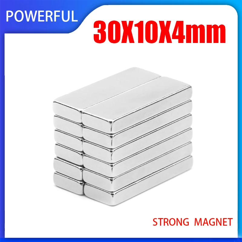 

2~50PCS 30x10x4mm Strong Block Magnets N35 Permanent Neodymium Magnet 30mm x 10mm x 4mm Rectangular Rare Earth Magnet