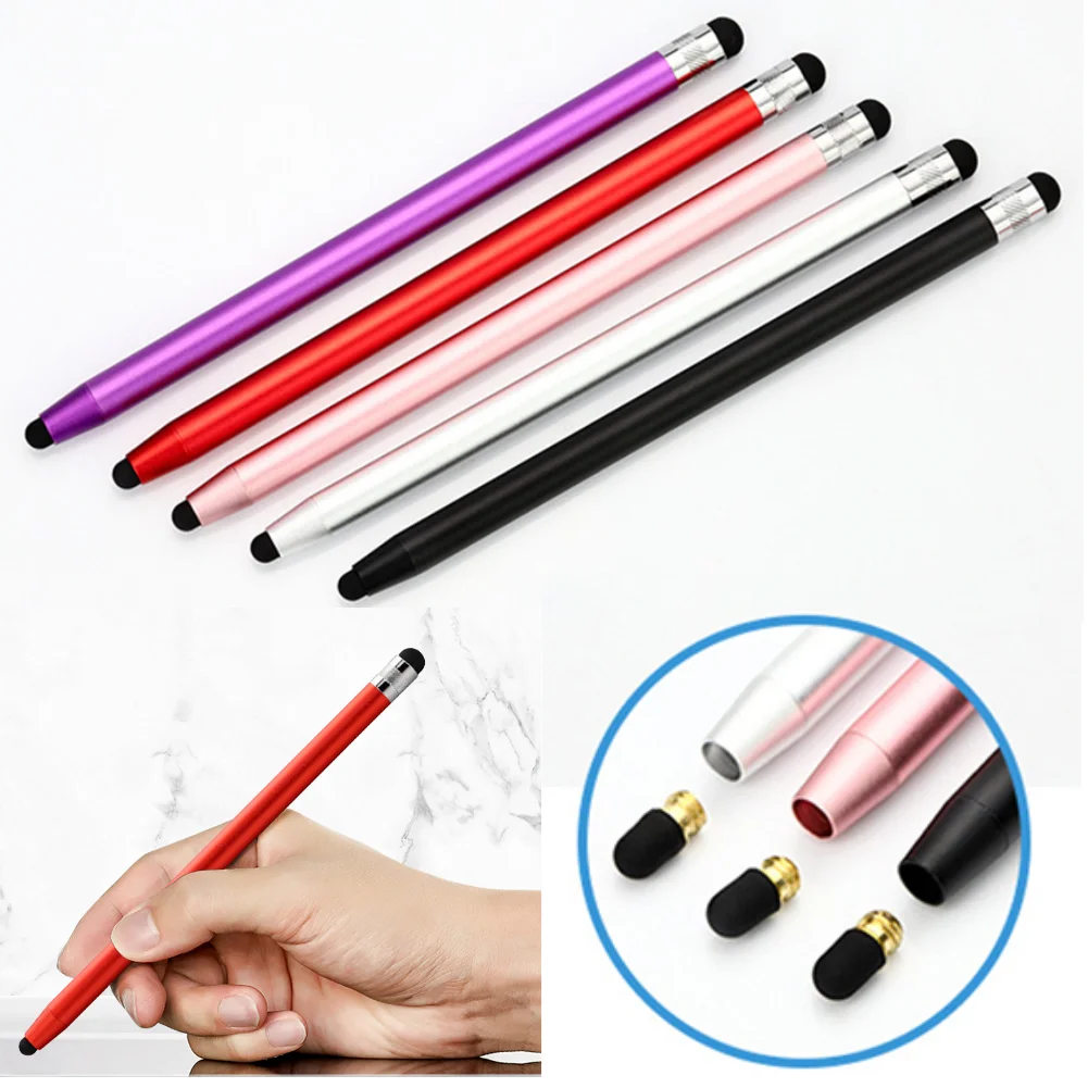 2 in 1 Rubber Tips Capacitive Stylus Tablet Touch Screen Pen Touch Screen Capacitive Stylus Pen for Phone Tablet