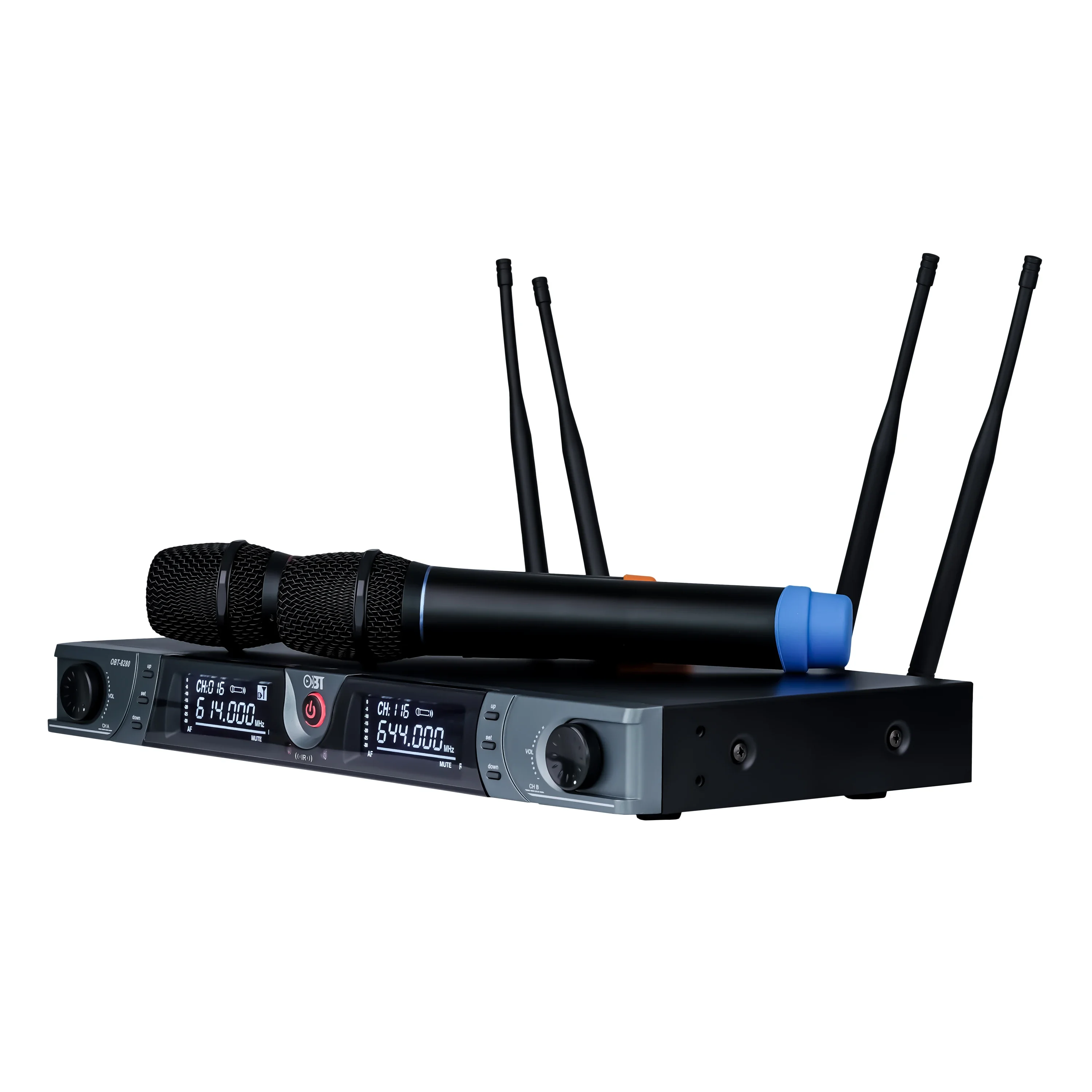Фото Оптовая мода дизайн беспроводной ручной микрофон для системы PA Karoke OBT-8280 беспроводной микрофон №4