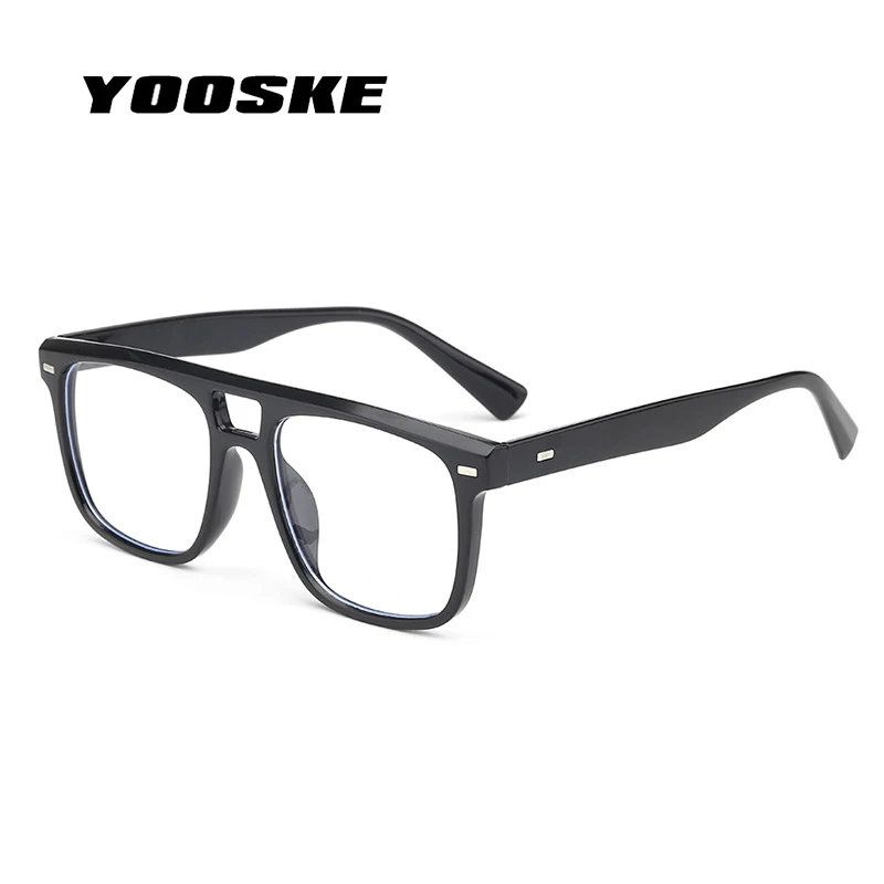 

YOOSKE Ladies Simple Anti-blue Light Square Glasses Men's Computer Game Eyeglasses Women's Anti Blue Light Glasses Frame