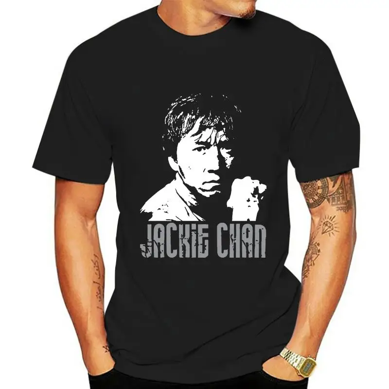 

Tshirt O-neck Summer Personality Fashion Men T-shirts Jackie Chan T-shirt Men Regular Fit Cotton