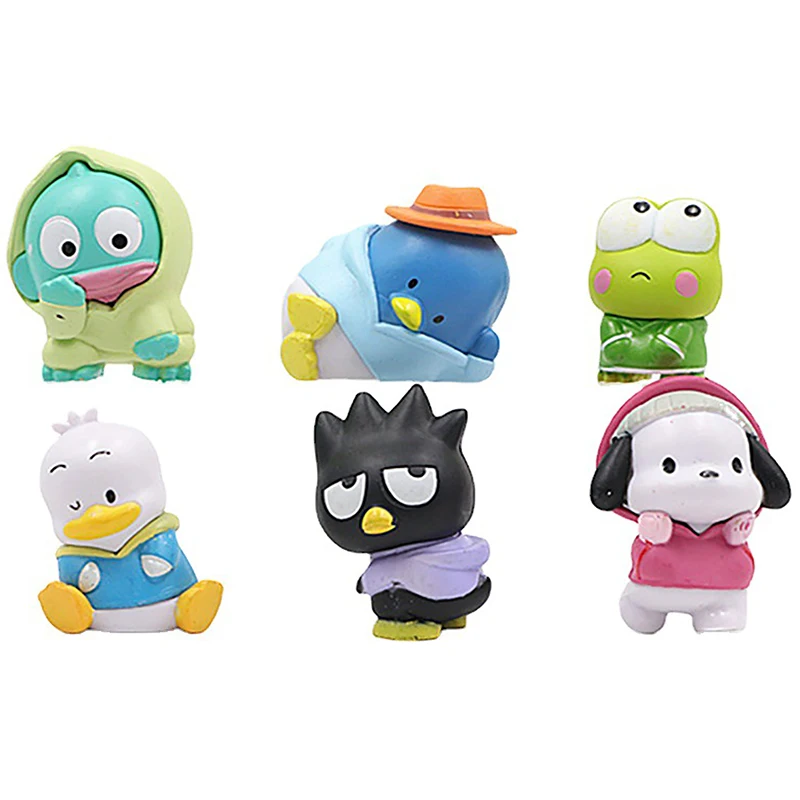 

Sanrio Daze Cute Doll Figure Pachacco Kuromi Keroppi Anime Figures Japanese Diy Material Accessories Decorative Decoration Toys