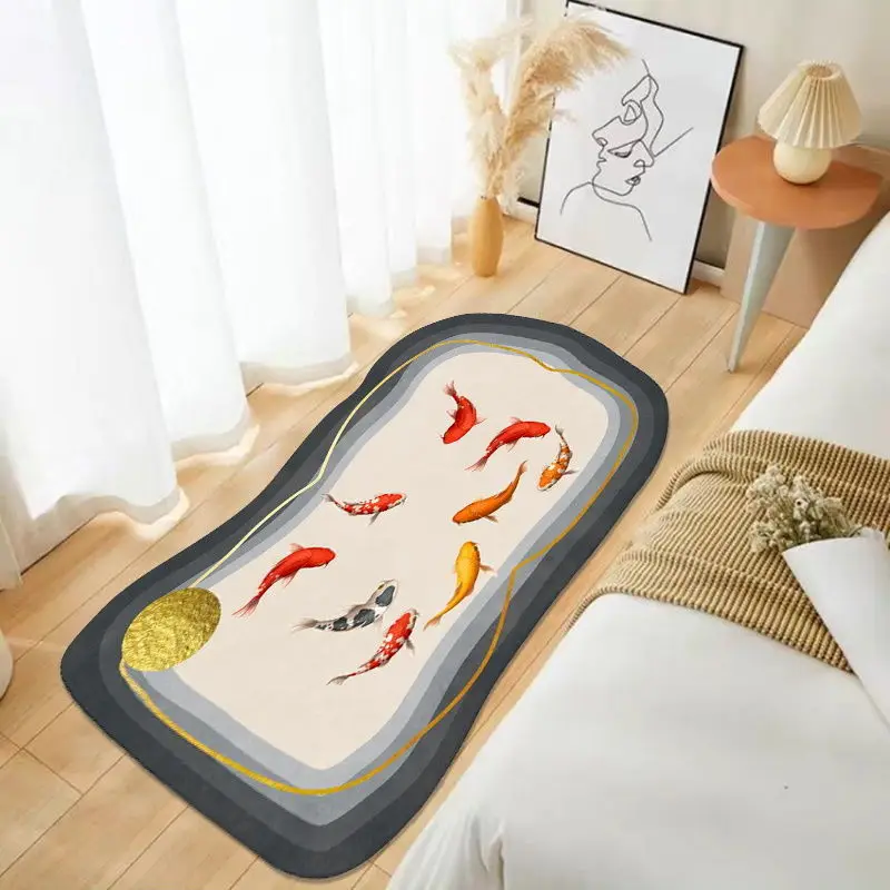 Ins Style Special-Shaped Irregular Carpet Living Room Coffee Table Blanket Light Luxury Bedroom Home Full Carpet Mat
