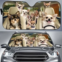 chihuahua car sun shade chihuahua windshield dogs family sunshade dogs car accessories car decoration chihuahua lovers gift