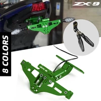 motorcycle adjustable tail tidy rear license plate holder with led light for kawasaki zx9 zx 9 1994 1997 zx9r zx 9r 1998 2003
