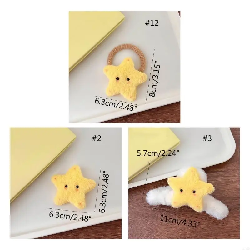 270D заколка для волос девочек прекрасная веревка плюшевая звездочка стерео