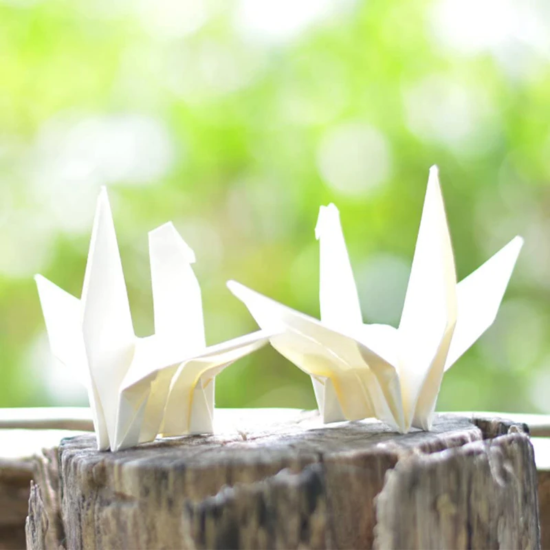 Бумажные краны для оригами 50 шт. белые складные рукоделия украшение дома на