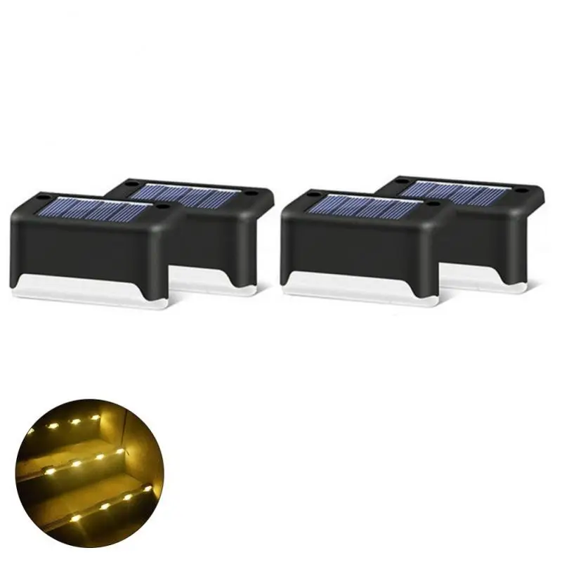 

Warm Light Outdoor Waterproof Garden Solar Lights Garden Pathway Yard Patio Stairs Steps Fence Lamps Solar Night Light 4-16PCS