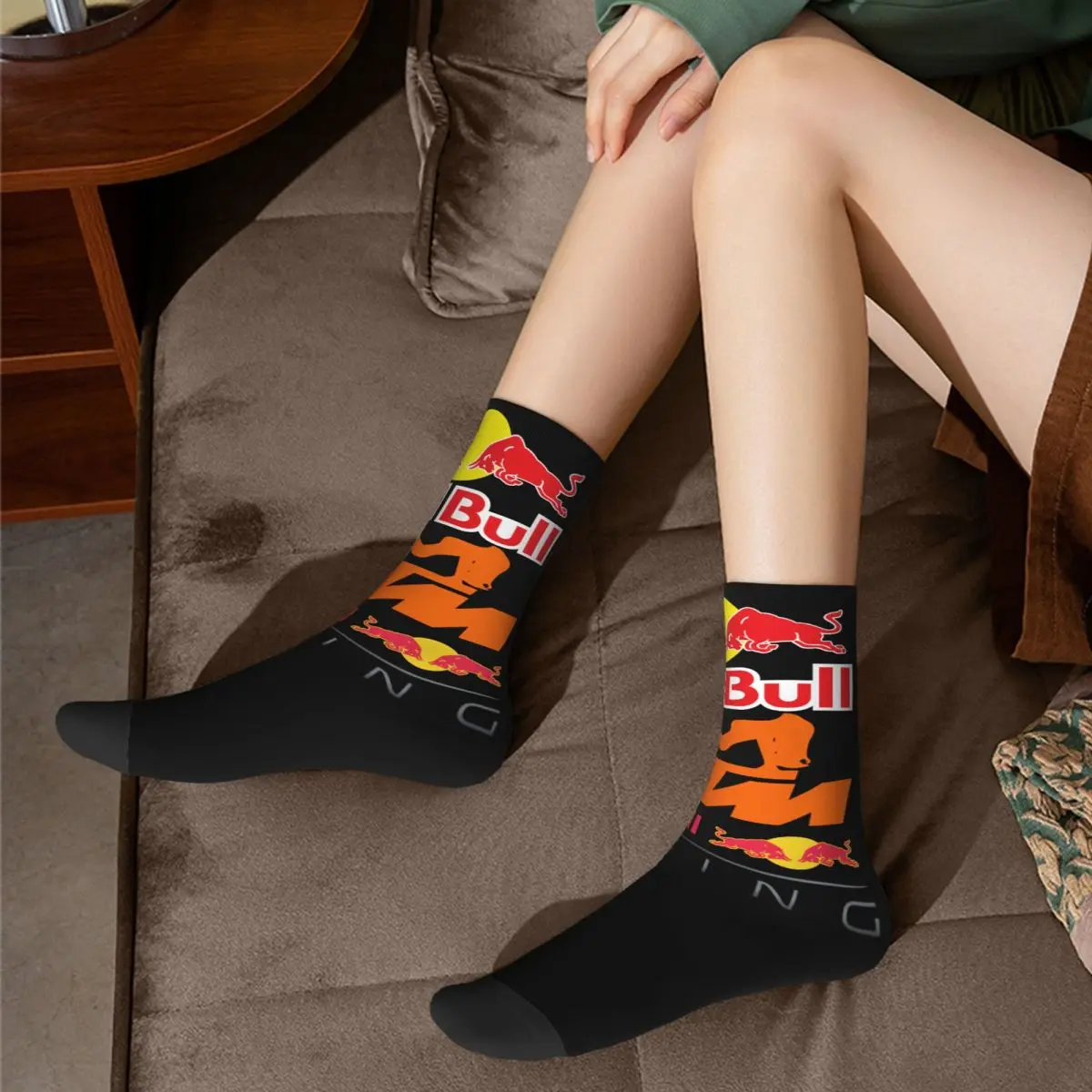 Motorcyle Rider Red Double-Bull Socks Motorcross Racing Accessories Extreme Sports Fan Socks for Moto Motorbike Rider