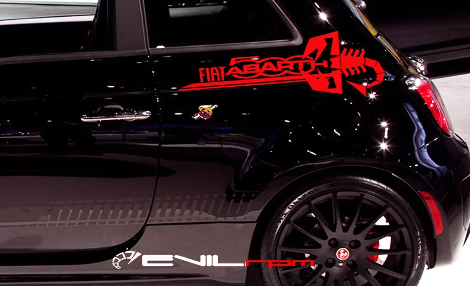 

2 шт./пара, наклейки на заднюю часть FIAT 500 ABARTH на заказ