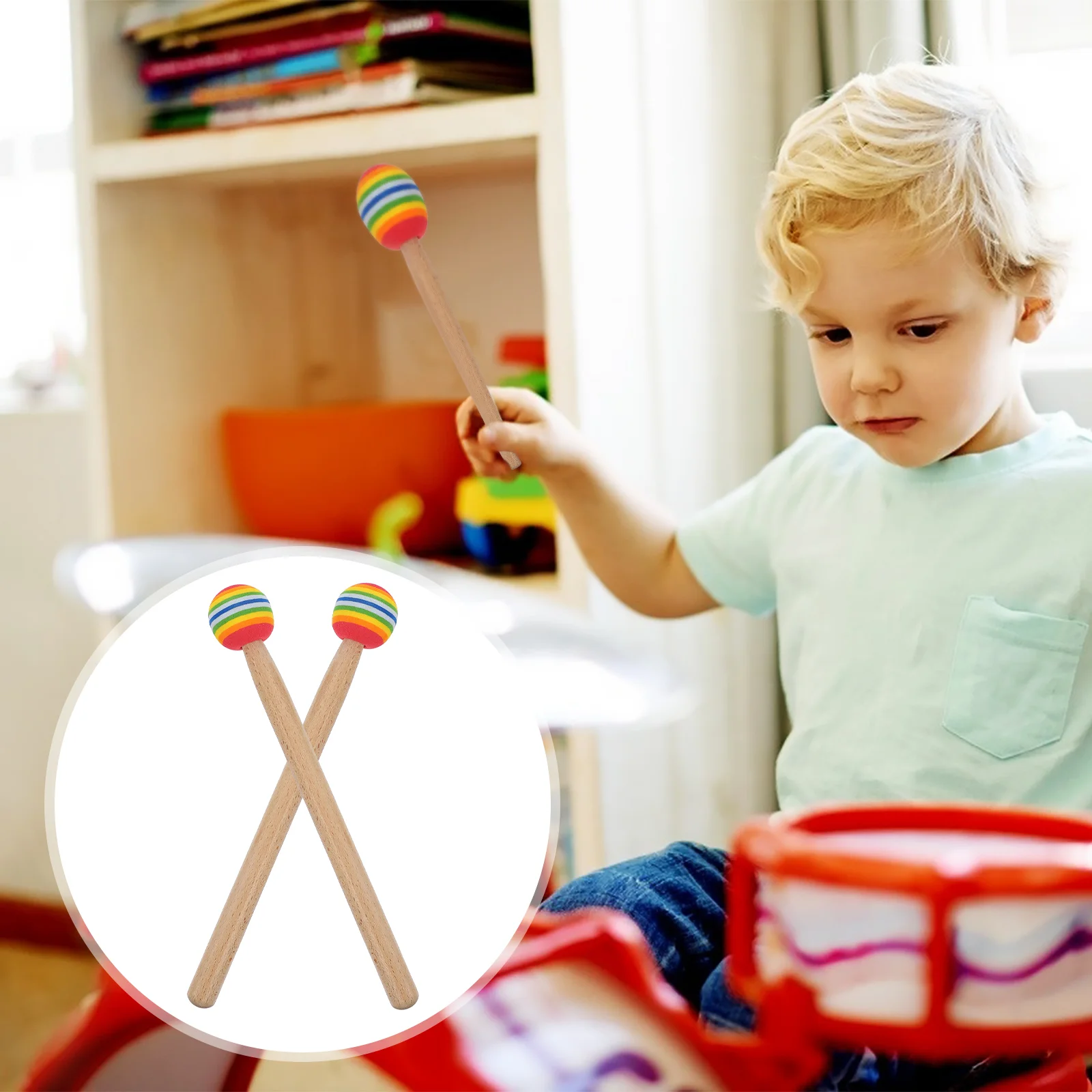 

Lollipop Drum Sticks Instrument Gadget Tool Percussion Hammer Fitting Beginners