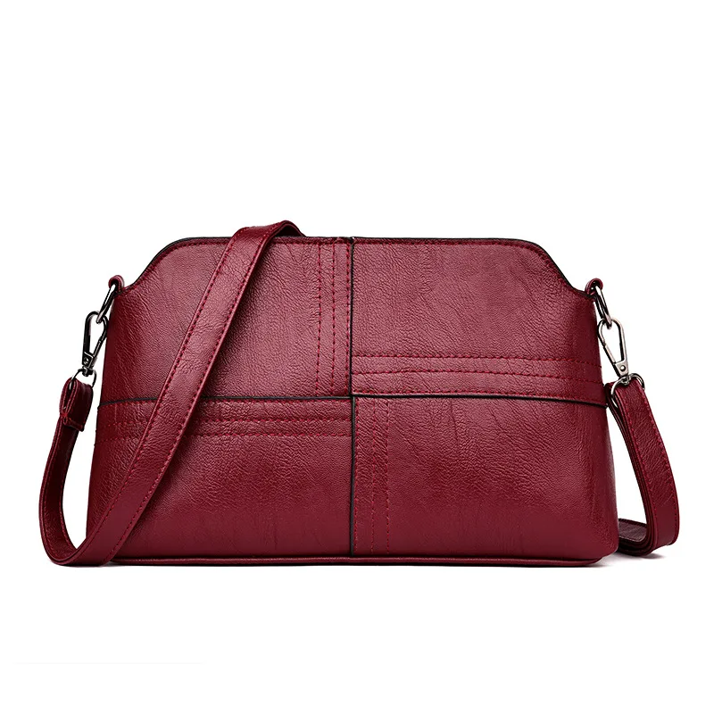 

Vintage High Quality Crossbody Bag Female PU Leather Shoulder Messenger Bag Brands Cellphone Purse Shopping Tote Mom Handbag sac