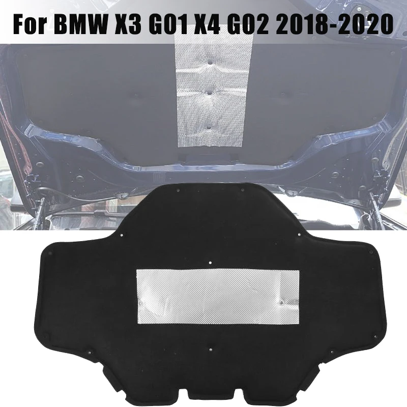 

For BMW X3 X4 G01 G02 2018-2021 Front Engine Hood Sound Insulation Pad Soundproof Cotton Cover Thermal Heat Insulation Pad Mat