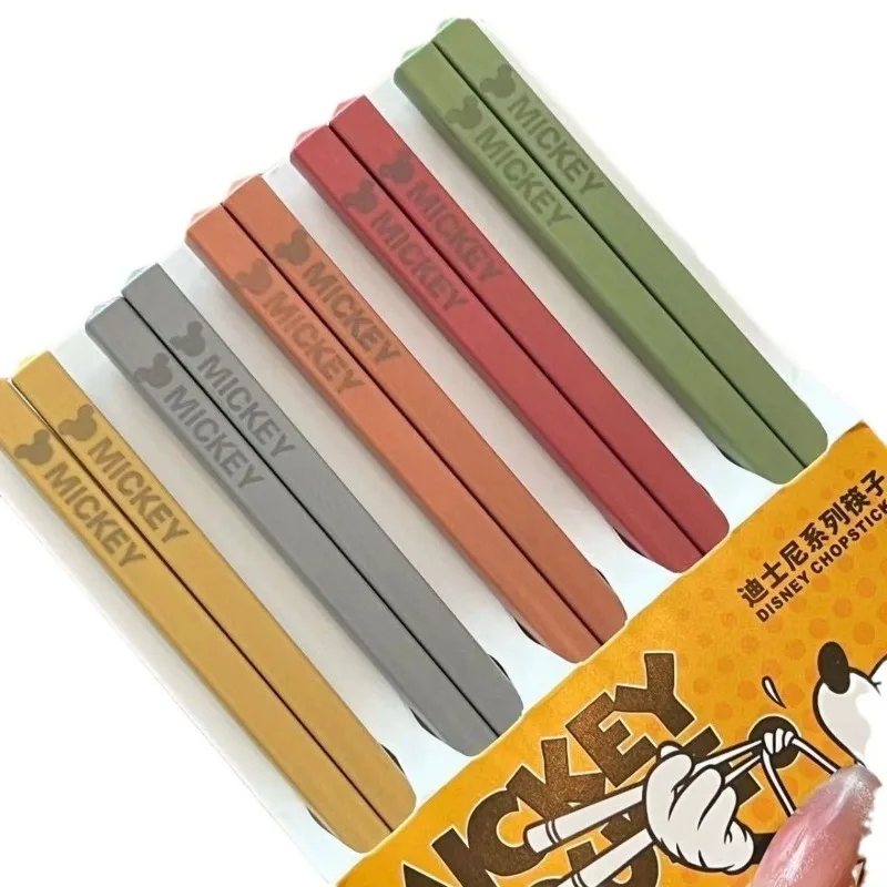 5 пар металлические палочки для еды с Микки-Маусом