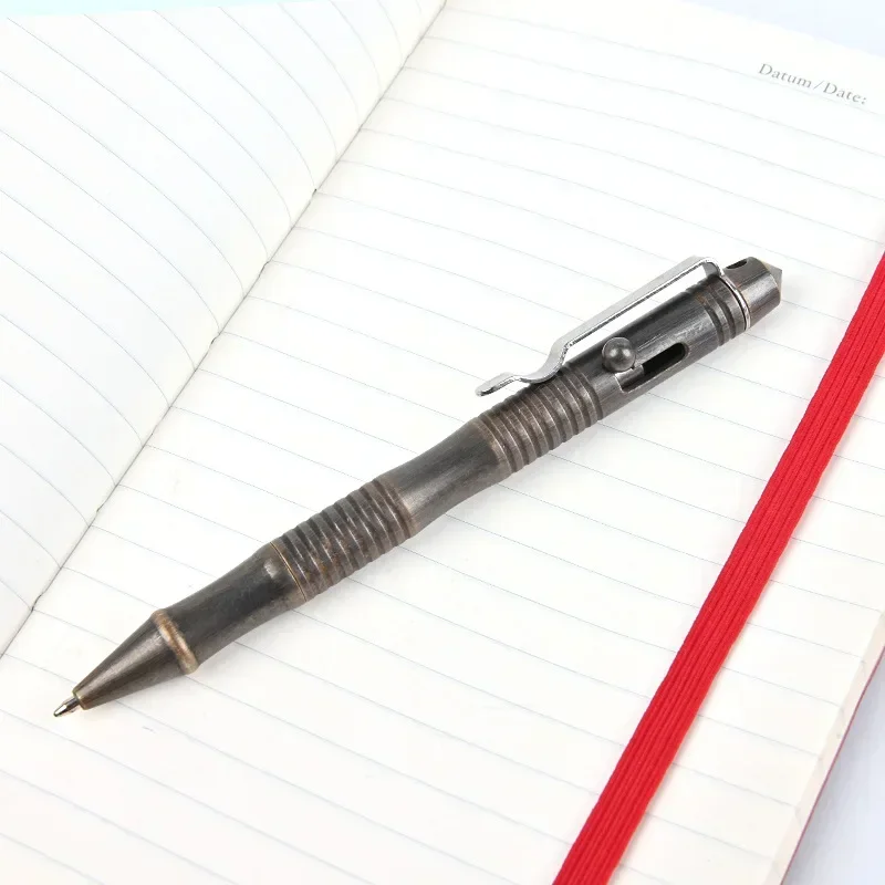 Тактическая ручка с латунным болтом полностью металлический корпус латунная