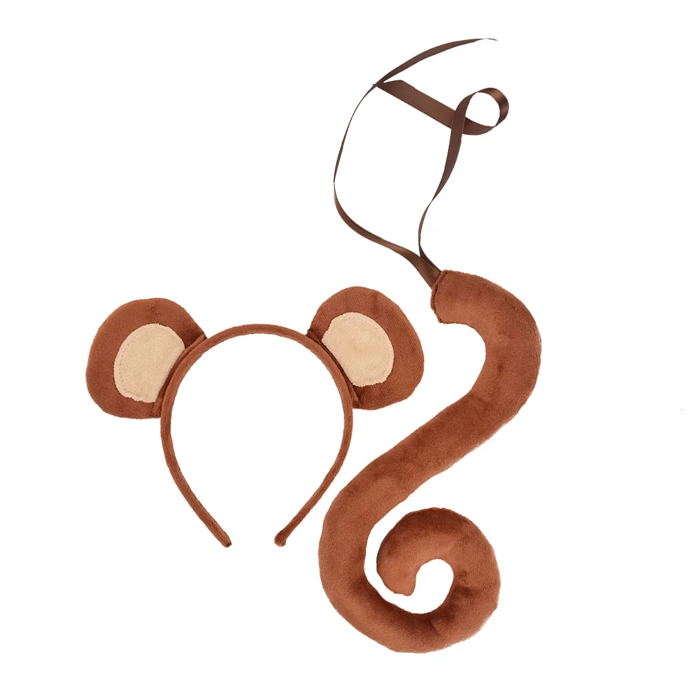 Повязка на голову обезьяны головной убор с хвостом шимпанзе костюм для детей