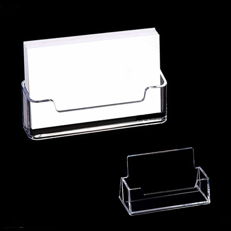 

Transparent Acrylic business card holder Stand Desktop Place Card Holder Shelf Box