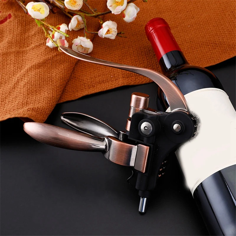 

Hot SV-4 PCS Rabbit Ears Bottle Opener Set Bar Lever Corkscrew Steel Opener Bottle Openers Kitchen Accessories