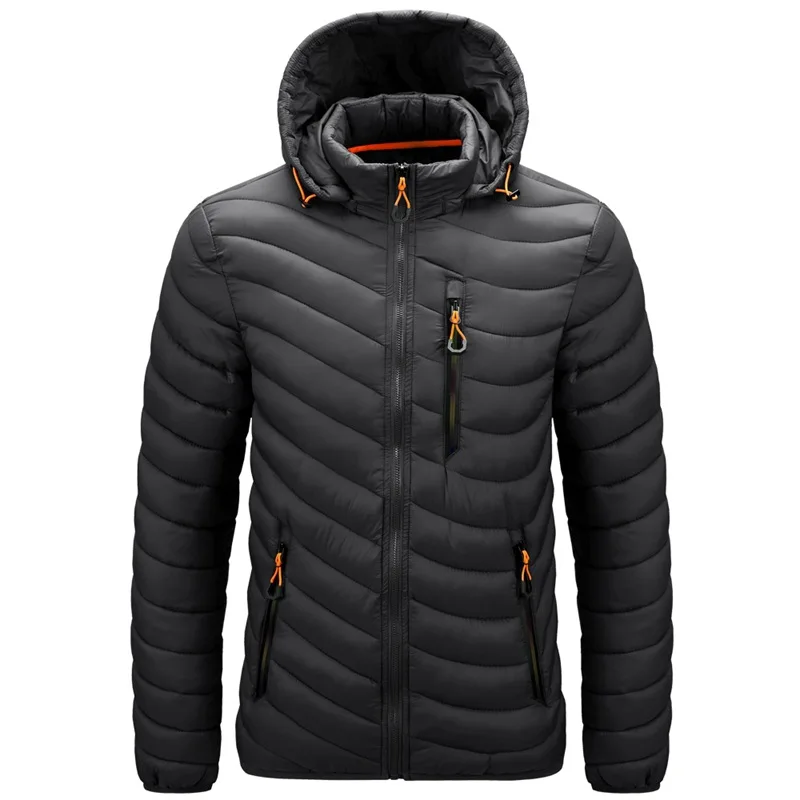 Cotton Coat Men's Casual Hooded Cotton Coat Specially for Light Down Ribs Cotton Padded Jacket Winter