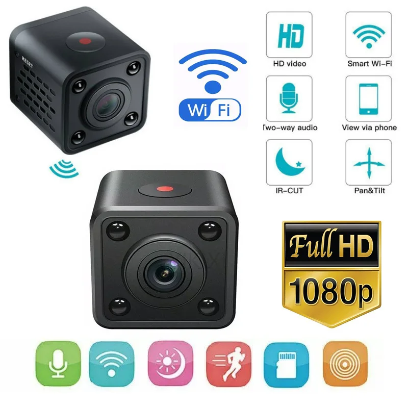 

HD 1080P WiFi Mini Camera Night Vision Motion Detection Camcorder P2P/AP Network ip Webcam Micro Cam Suport Hidden TF Card