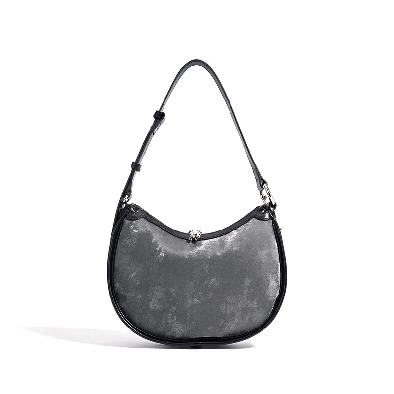 Brand Design Women's Crescent Shoulder Bag Mom Gift Luxury Leather Crossbody 2025 New Underarm Handbag