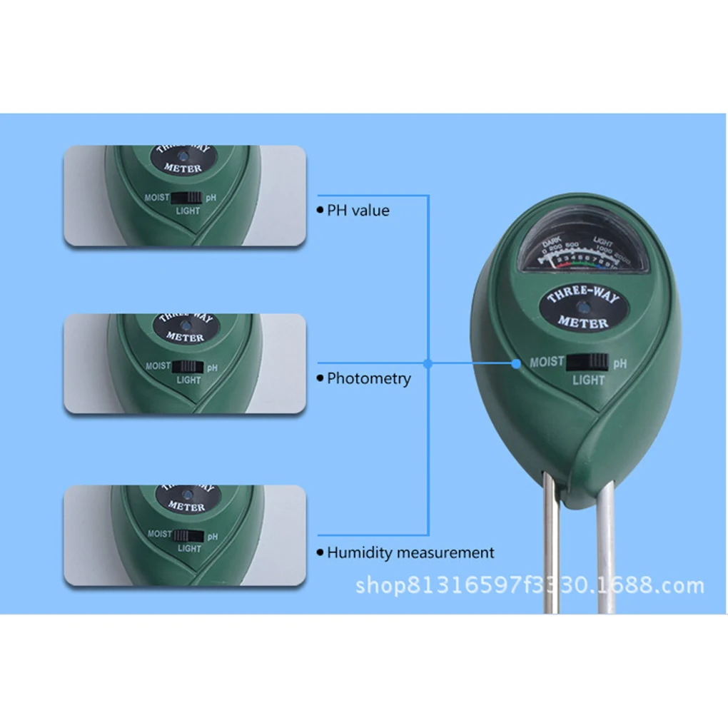 

3 в 1, металлический зонд для измерения PH почвы