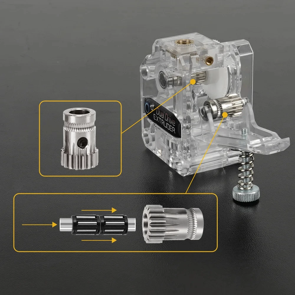 Фото Комплект для модернизации экструдера Prusa DIY: прямой экструдер Bowden с двойным приводом, усиленная шестерня из закаленной стали, для экструдера BMG №2