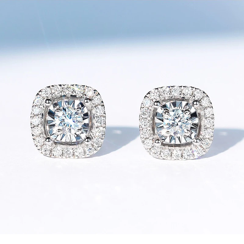 

Prevent Allergy Real Tibetan Silver Earrings for Women High Quality Jewelry Luxury Zircon CZ Stud Earrings Free Shipping