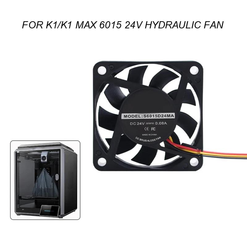 For Creality K1 & Max 3D Printer Cooling Fans - 6025 Models DC24V 3350 High RPM Accessory