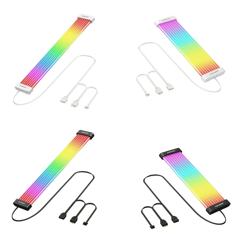 

Flexible ARGB Extension Cable for Computer Mainboard Graphics Card 5V3Pin 4Pin P9JB