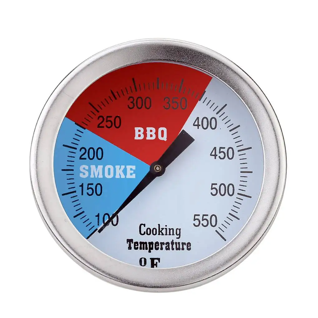 

100-550℉ Thermometer Stainless Steel BBQ Smoker Pit Grill Thermometer Oven Food Meat Temp Gauge Household Cooking Tools