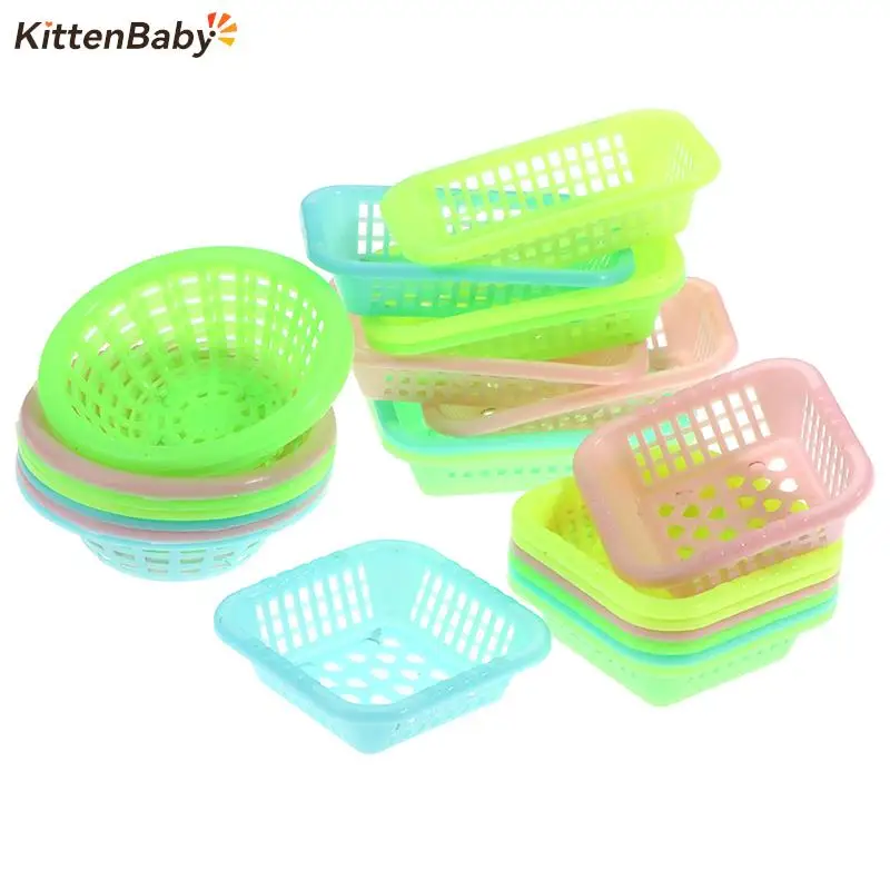 

5Pcs 1:12 Dollhouse Miniature Storage Basket Doll Fruit Vegetable Food Storage Basket Doll House Miniature Decor