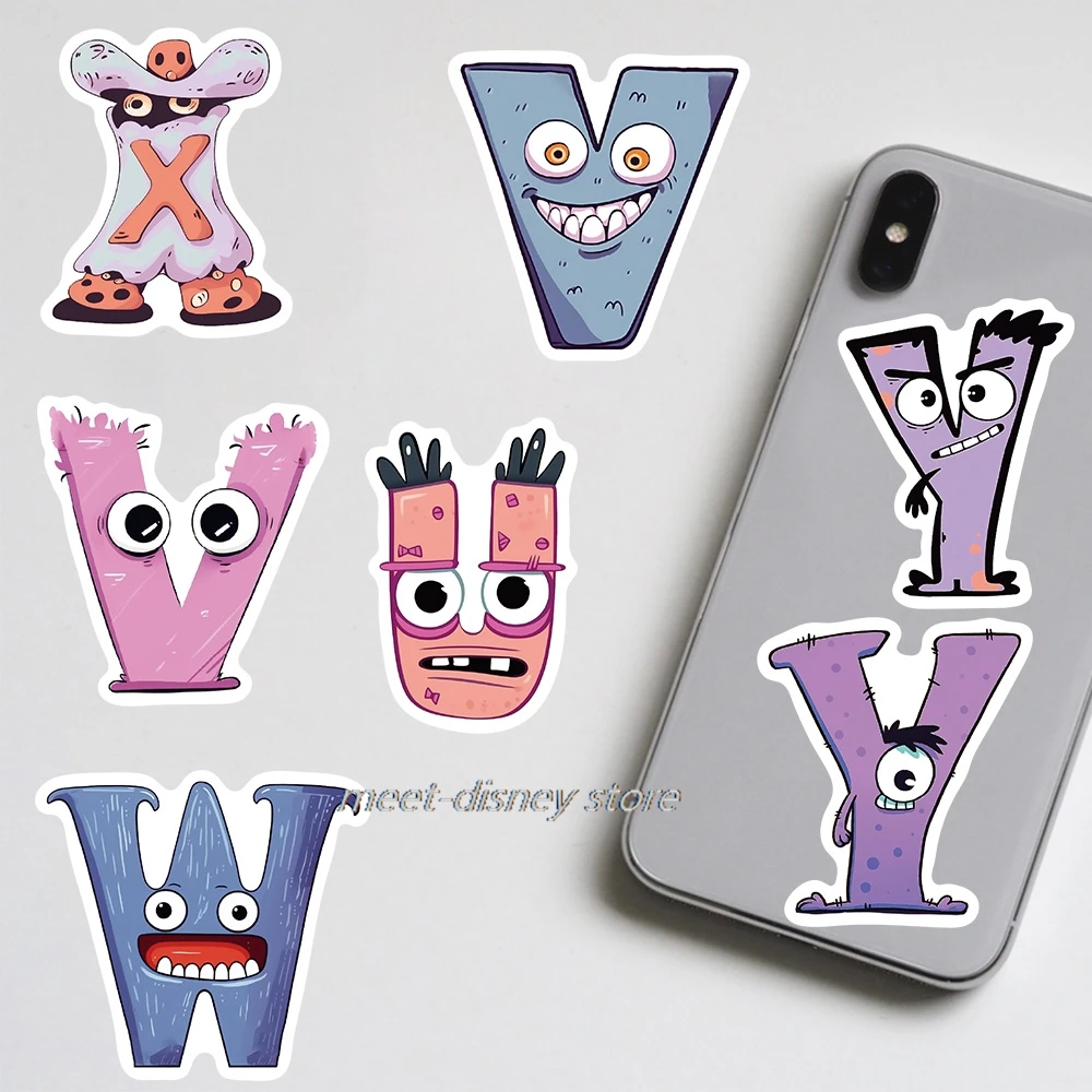 52 шт. наклейки с надписью монстра забавные граффити сделай сам телефон ноутбук