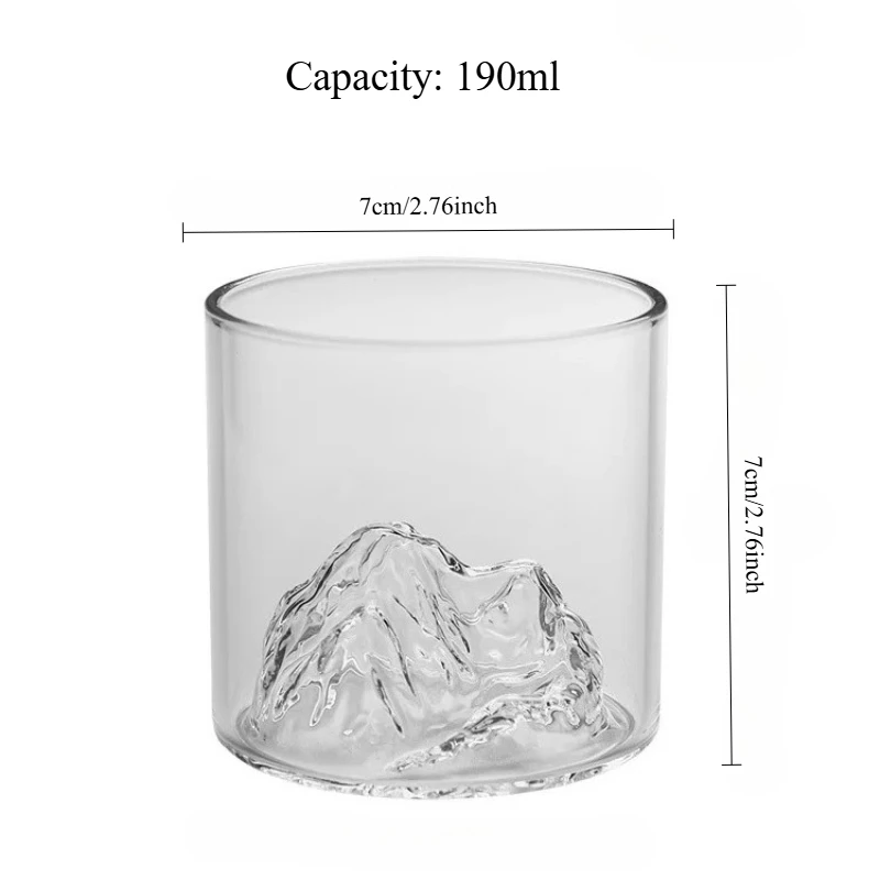 

3D-стакан для виски Mountain Whiskey Glass