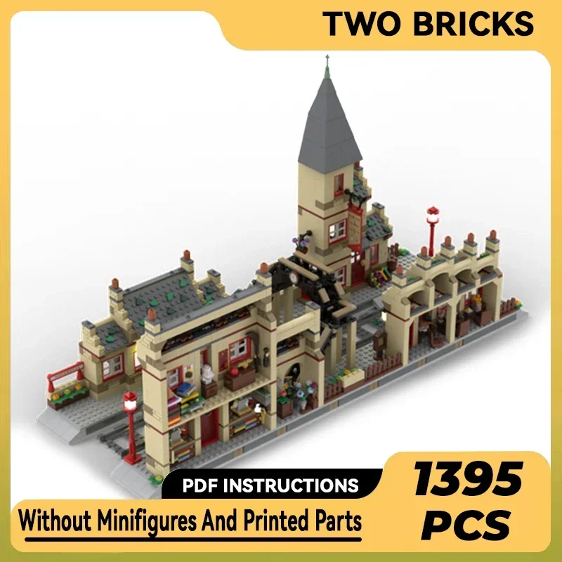 Модель фильма Moc Building Bricks Hogsmeader Station Extension Technology Модульные блоки Подарки