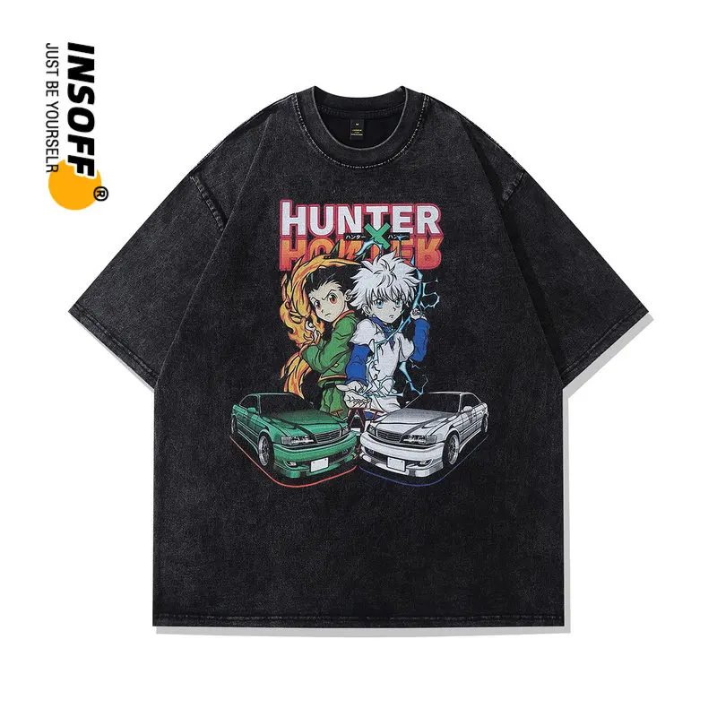 

Original Designer Japanese Anime Printed Graphic 230g High Quality 100% Cotton Washed Y2k Style Oversized Streetwear T-shirt