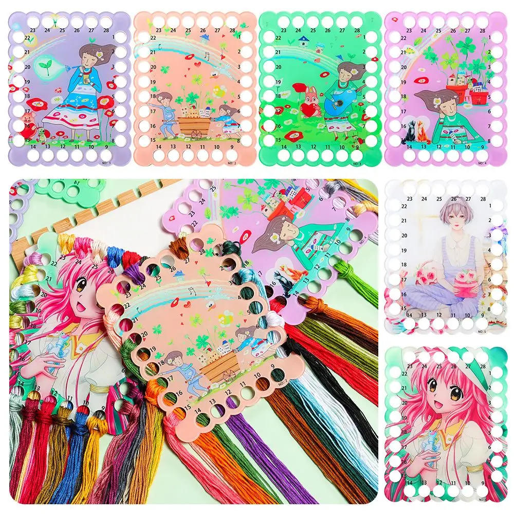 

Cartoon Acrylic Sewing Accessories Household Embroidery Floss Organizer Cross Stitch Storage Tools Thread Holder