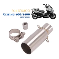 for kymco xciting 400 s400 2017 2020 motorcycle exhaust header pipe stainless steel connect link tube slip on 51mm muffler