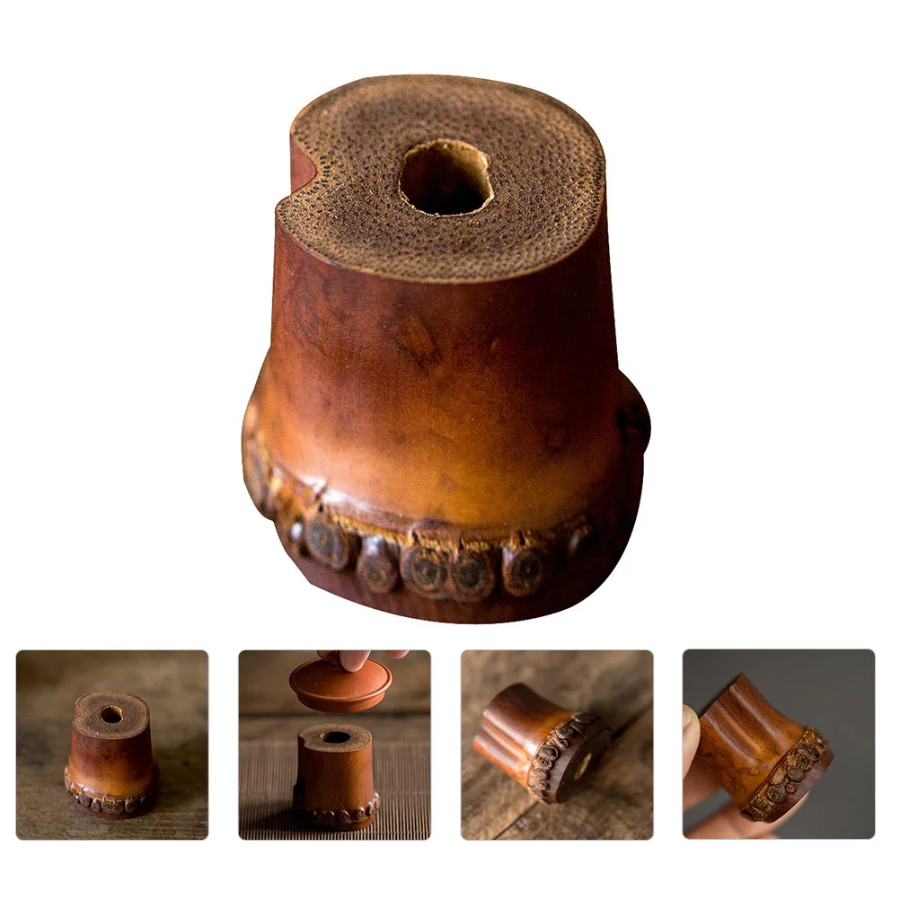 

Simple Home Teapot Lid Holder Retro Cup Lid Rack Exquisite Bamboo Lid Holder