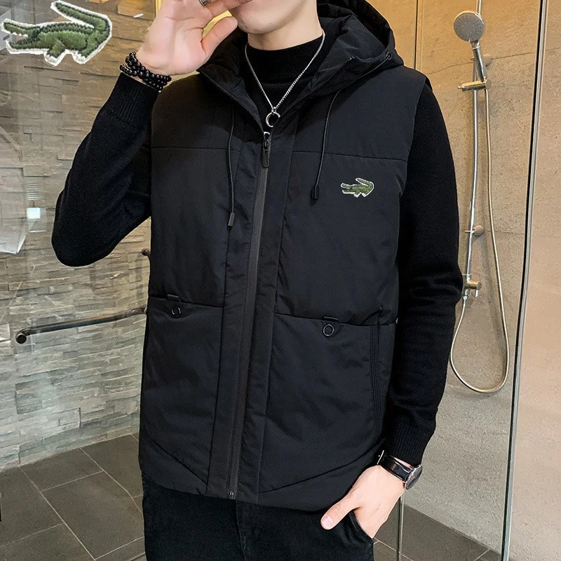 CARTELO Brand Cotton-Padded Bordados Big Siz Men's Vest Men Waistcoat Men Jacket Sleeveless Vest Winter Casual Slim Coa