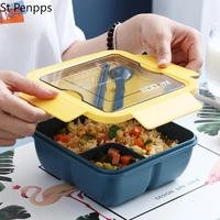 lunch box for students and office workers with tableware can be heated by microwave oven bento lunch box snack container