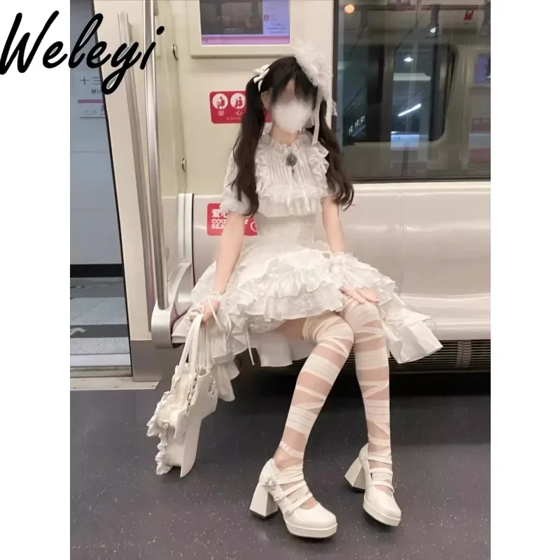 Рождественский костюм Jirai Kei в темном готическом стиле Ropa De Mujer 2025 г. модный