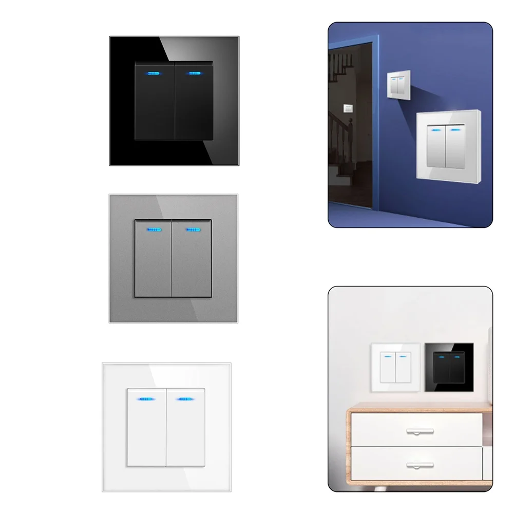 Электрический переключатель штор кристально-крыстальная прозрачная стеклянная